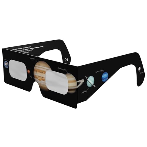 Thumbnail 8 de Absolute Eclipse Sonnenfinsternis Brille 2026 – 6er Pack mit Planeten-Design, ISO 12312-2 CE zertifiziert