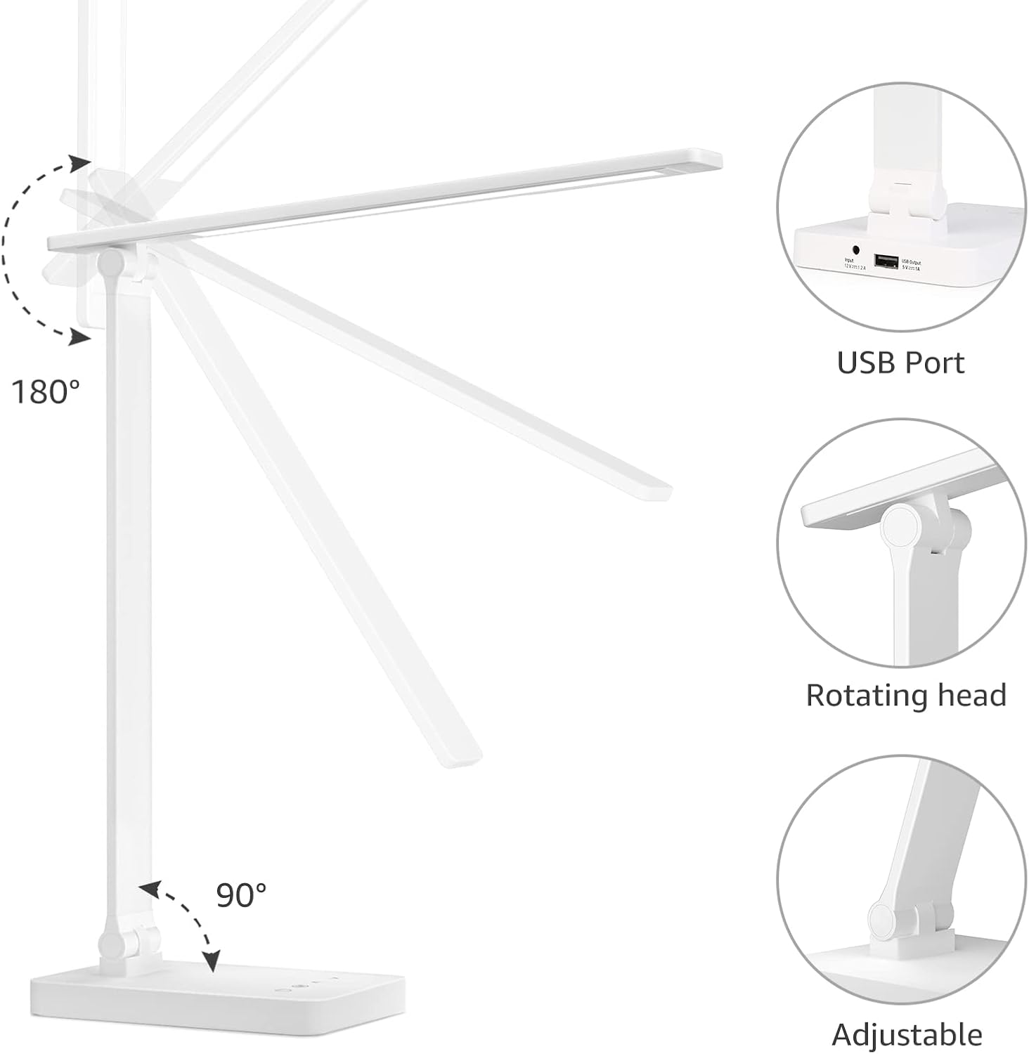 Thumbnail 5 de Lepro LED Desk Lamp 655lm with USB port