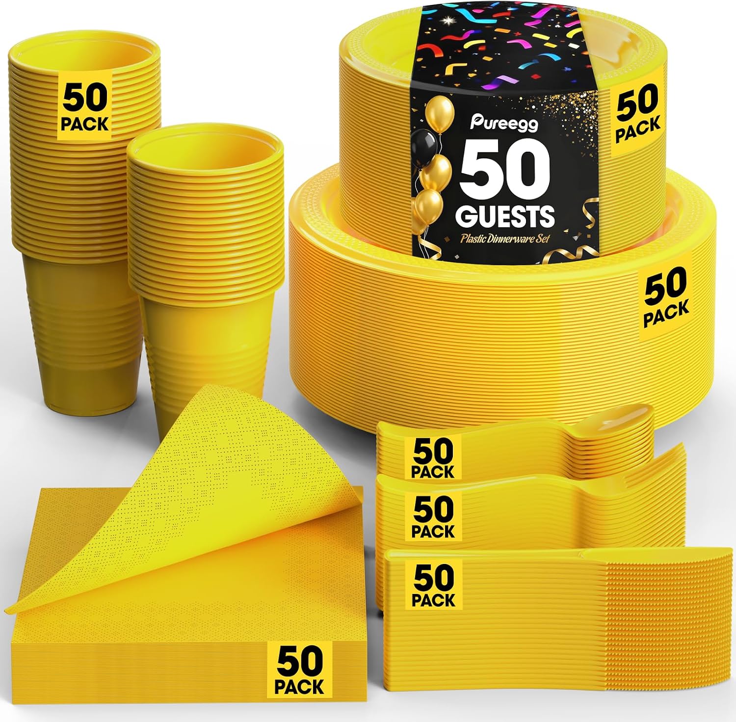 Thumbnail 6 de Pureegg Plastic Dinnerware Set, 350 Pieces