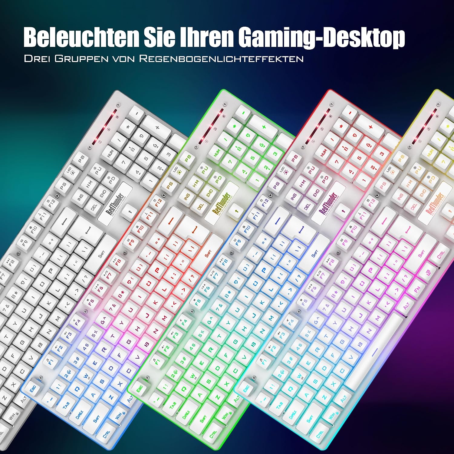 Detalle 2 de RedThunder K10 kabelloses Gaming Set 3200 DPI