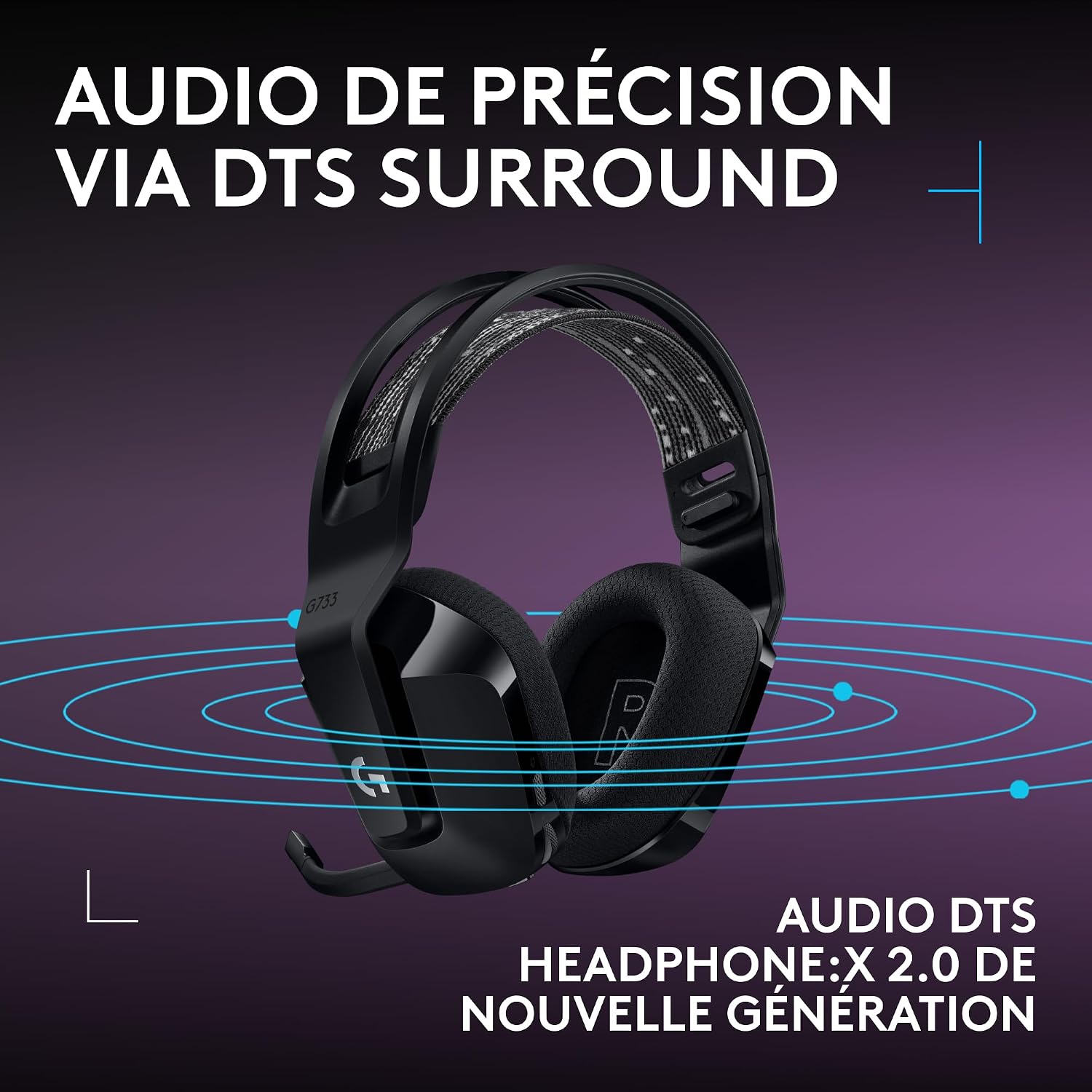 Thumbnail 6 de Logitech G733 Casque Gaming Sans Fil LIGHTSPEED avec bandeau de suspension