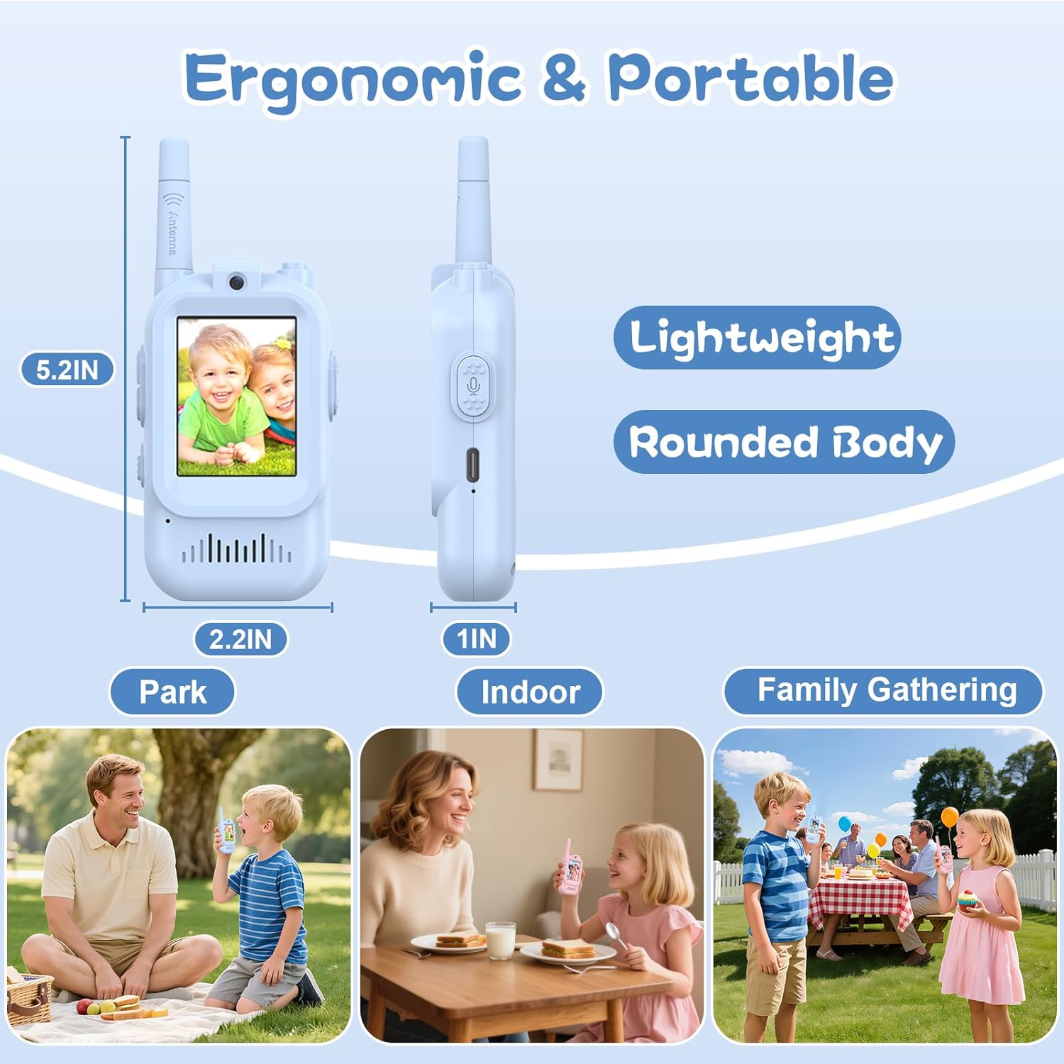 Thumbnail 4 de Hangrui Talkie Walkie Enfants 100–400m