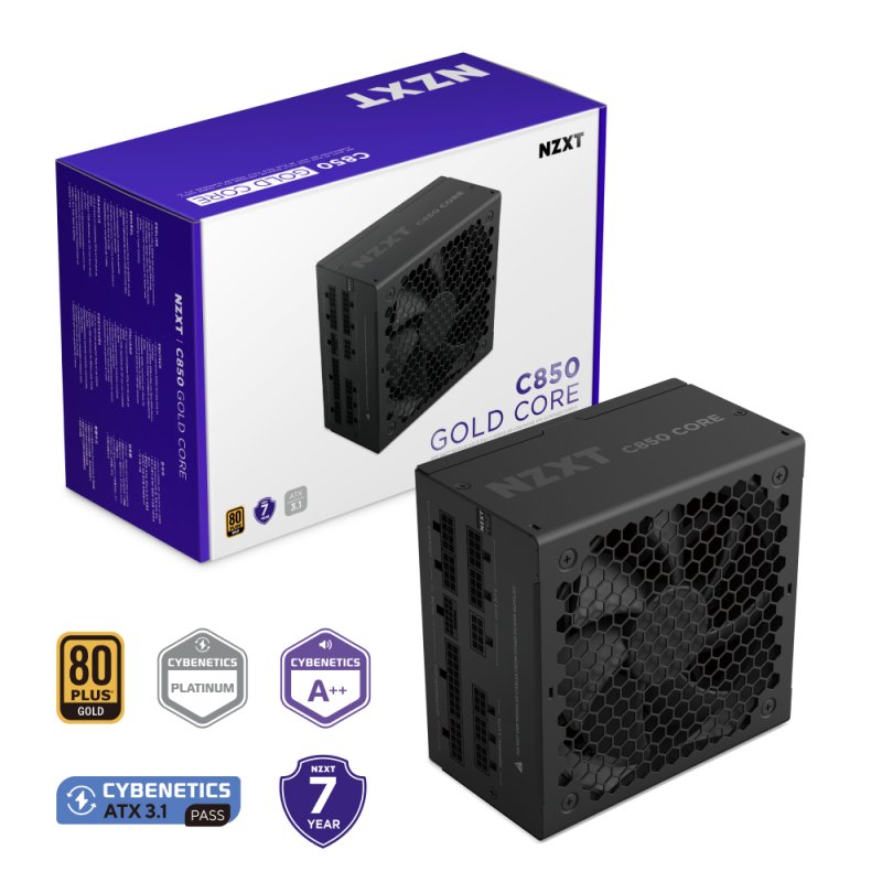 Detalle de NZXT C850 Gold Core: Fuente de Alimentación modular 850W 80 Plus Gold