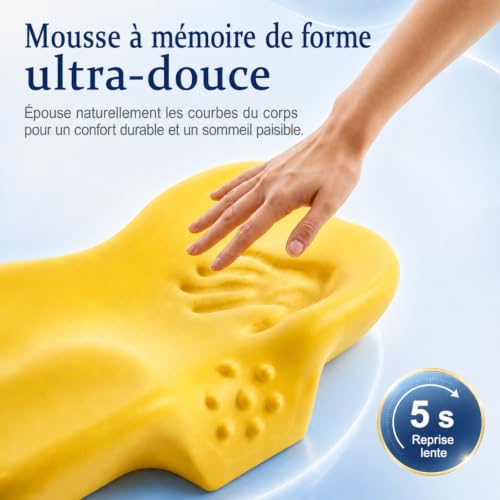 Thumbnail 5 de CloudNook Oreiller Ergonomique Cervical – Coussin mémoire de forme pour soutien de la nuque