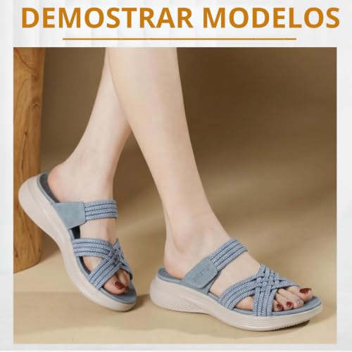 Thumbnail 7 de ZDQ Sandalias Mujer Verano Ortopedicas Sandalias con Punta Abierta Azul 42
