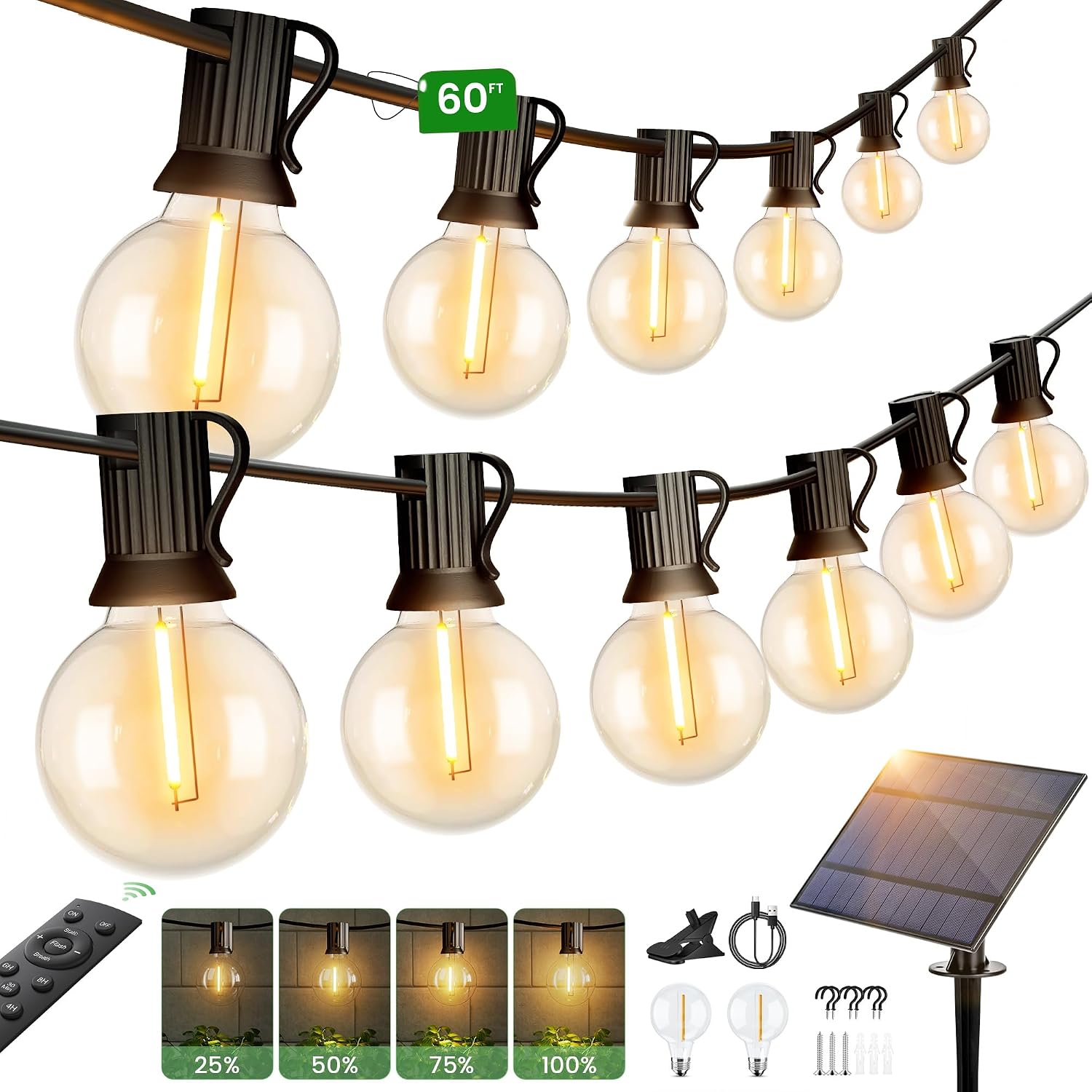 Thumbnail 6 de Lichterkette Led Außen Strom Outdoor – 54 m, 82 LEDs G40, IP54, wetterfest