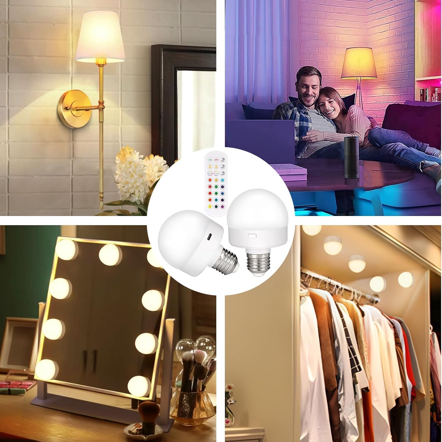Detalle de Yochoice Rechargeable Light Bulbs, 2-Pack
