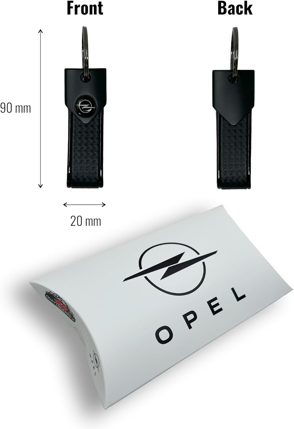 Thumbnail 3 de Portachiavi per Auto per Opel: design resistente con chiusura a anello, 90 x 20 mm