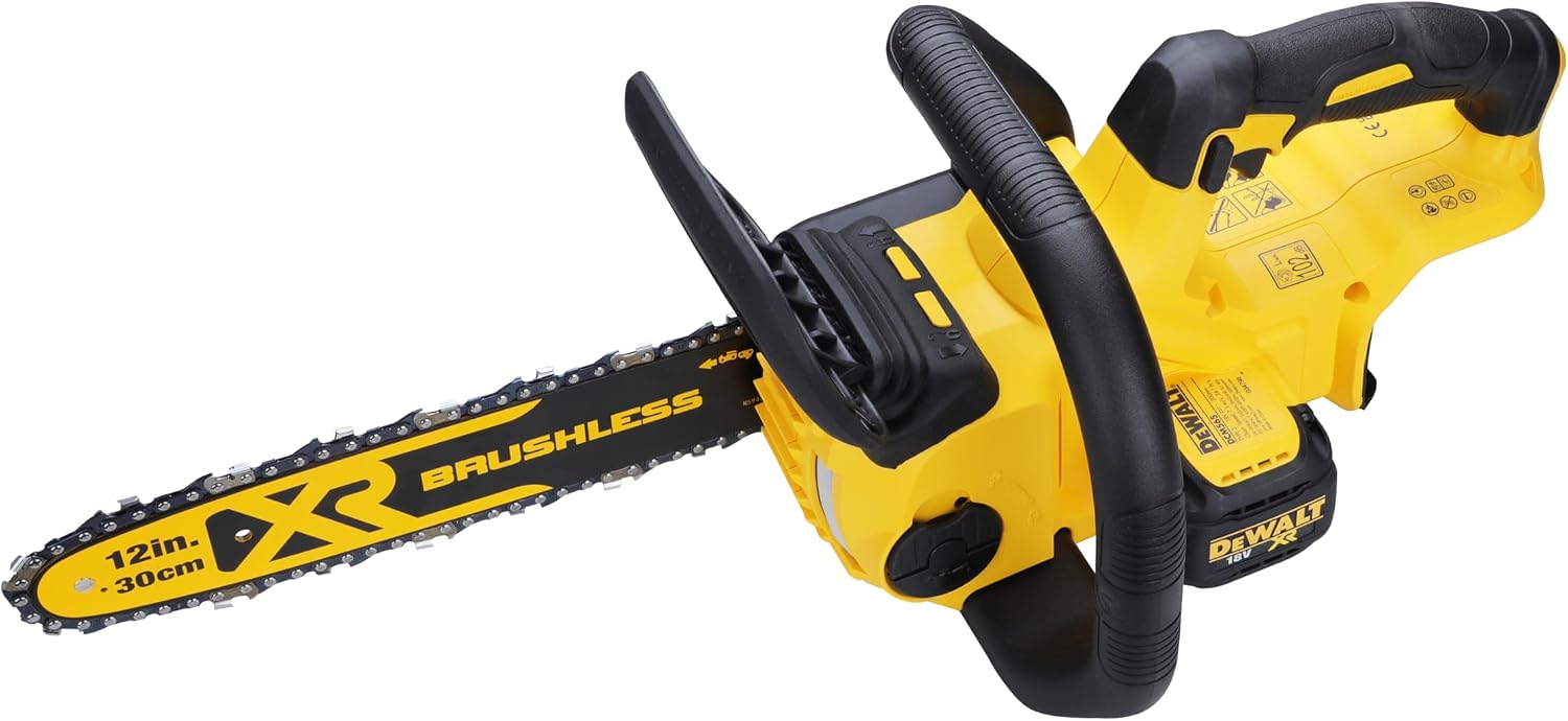 Detalle 2 de DEWALT DCM565N-XJ 18 V XR-kedjesåg med borstlös motor och 30 cm svärd