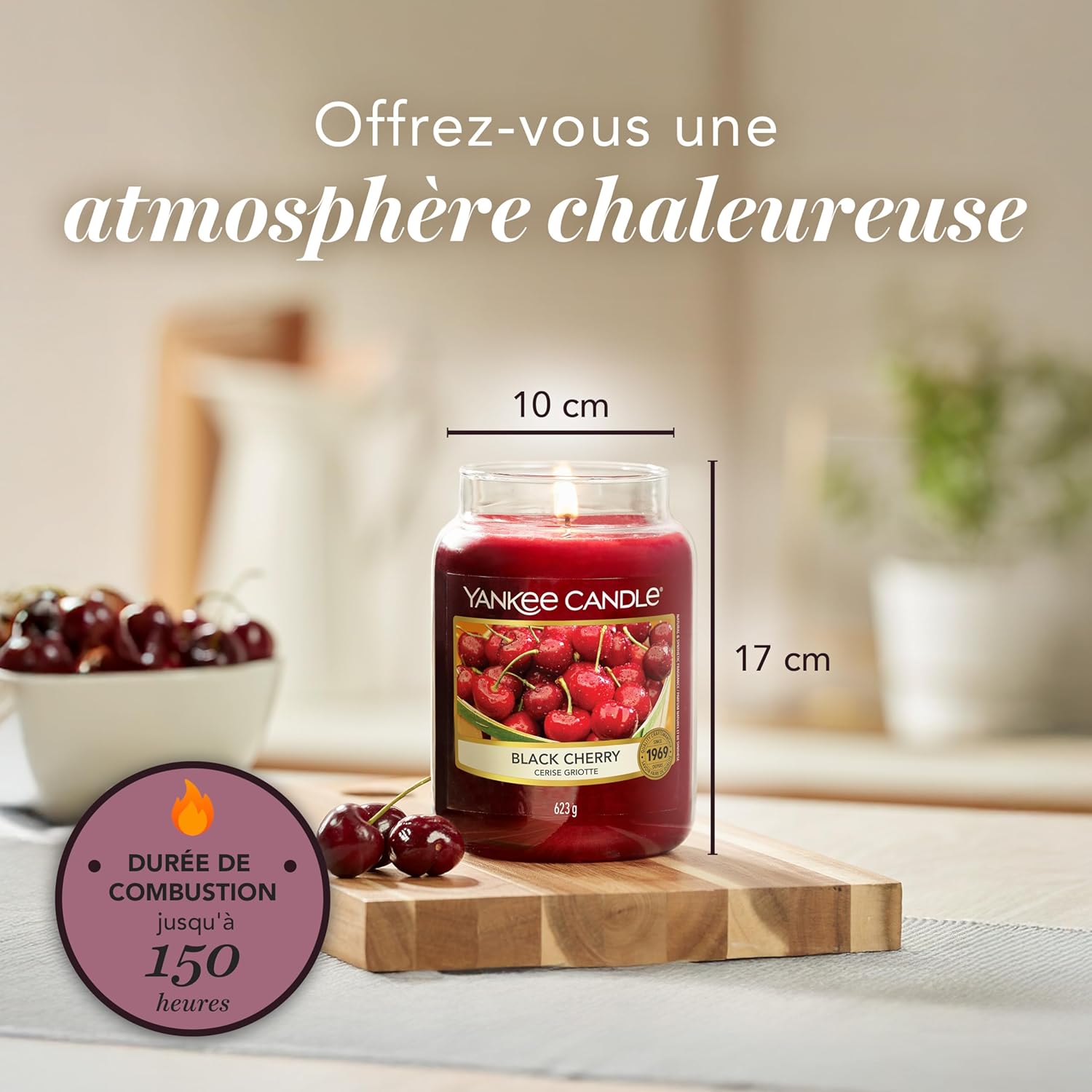 Thumbnail 4 de Yankee Candle bougie parfumée Cerise griotte — format jarre, longue durée