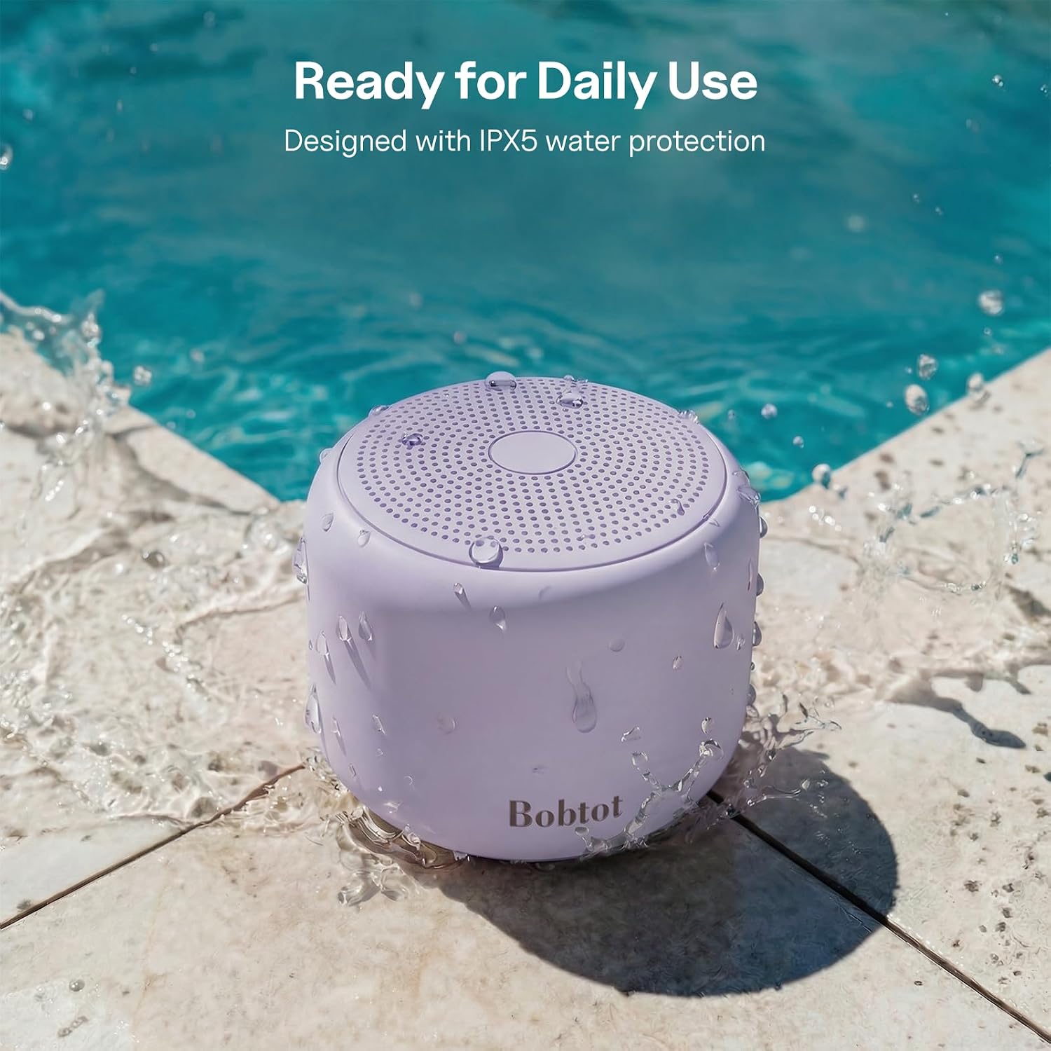 Detalle de Bobtot Bluetooth mini speaker 5W, purple