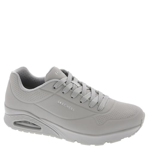 Detalle de Skechers Uno Stand On Air (LTGY) para hombre, zapatillas con cordones y suela de caucho