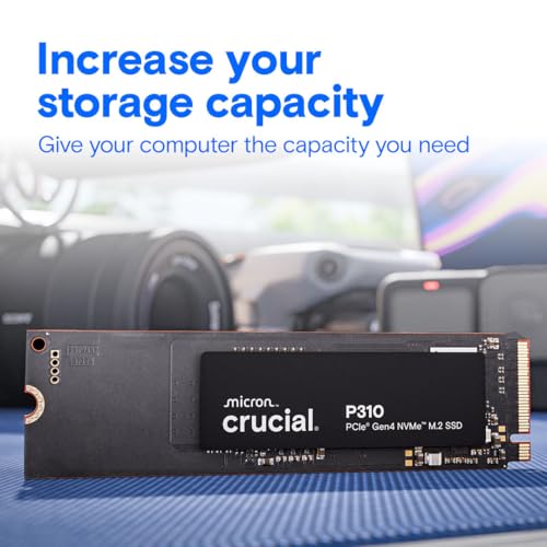 Detalle de Crucial P310 1TB NVMe PCIe Gen4 M.2 SSD (CT1000P310SSD801) for Laptop & Desktop