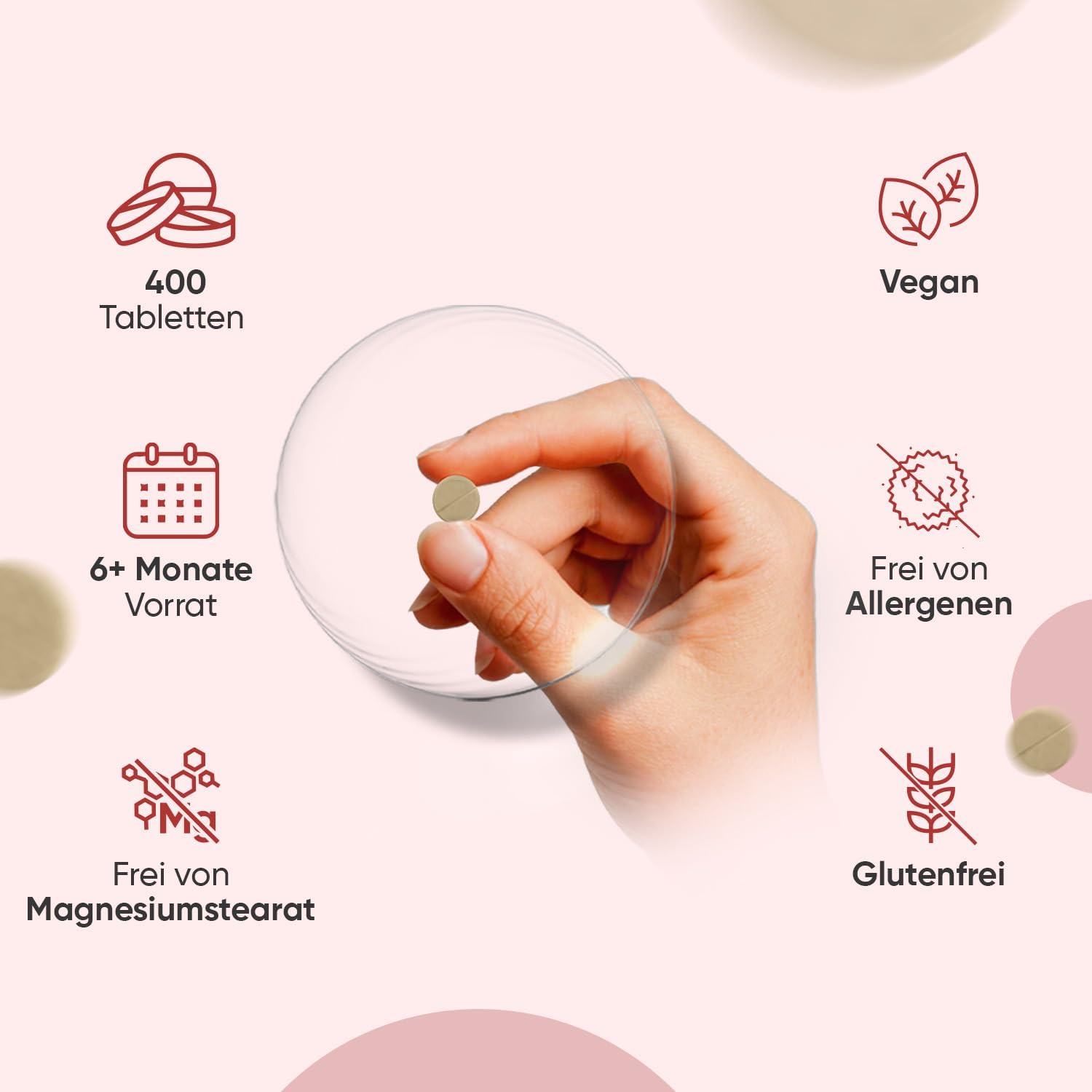 Thumbnail 6 de WeightWorld Eisentabletten – 400 vegane Tabletten mit Eisenbisglycinat, 28 mg Eisen pro Portion