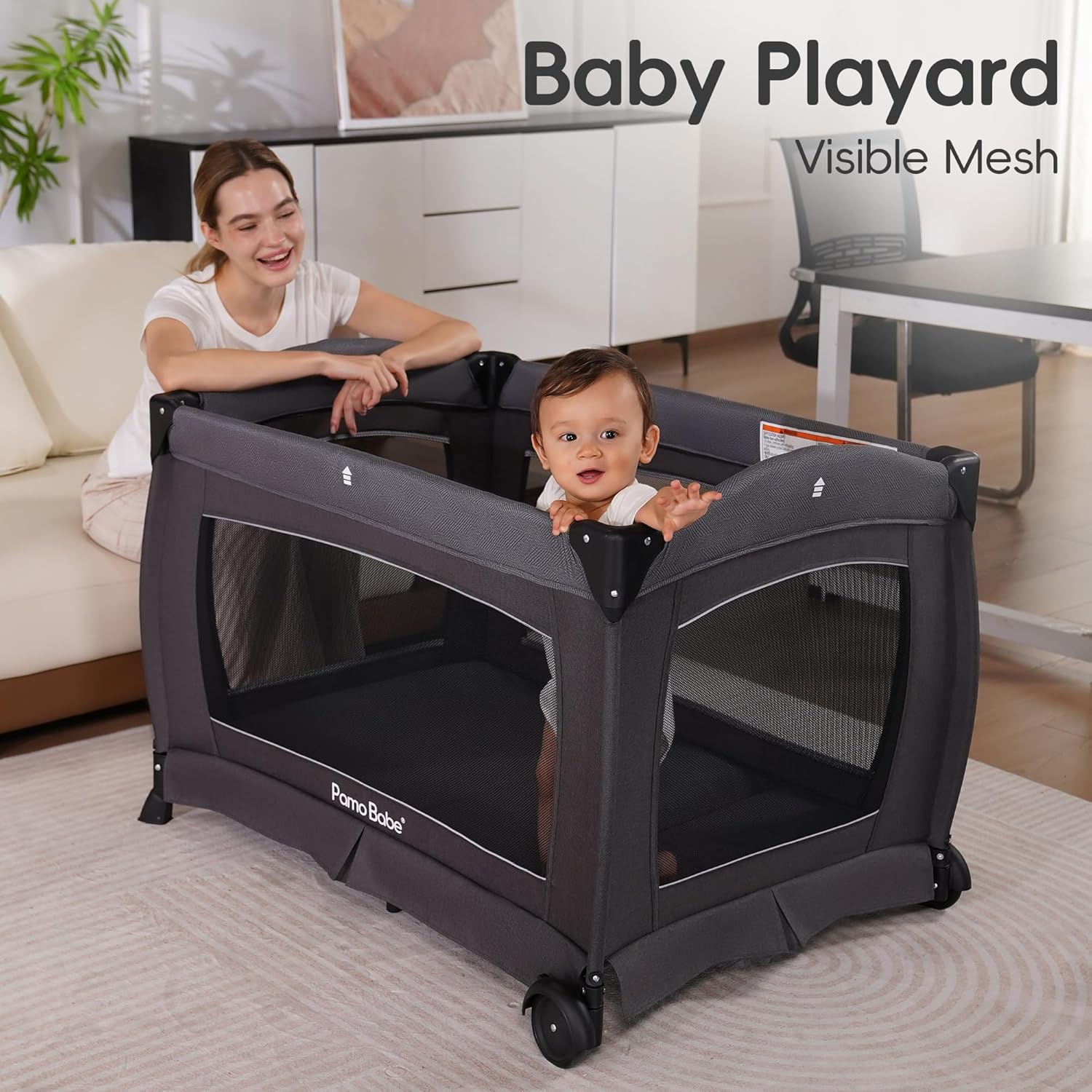 Thumbnail 3 de Pamo Babe Pack and Play 4-in-1: Bassinet, Changing Table, Diaper Organizer & Foldable Playard