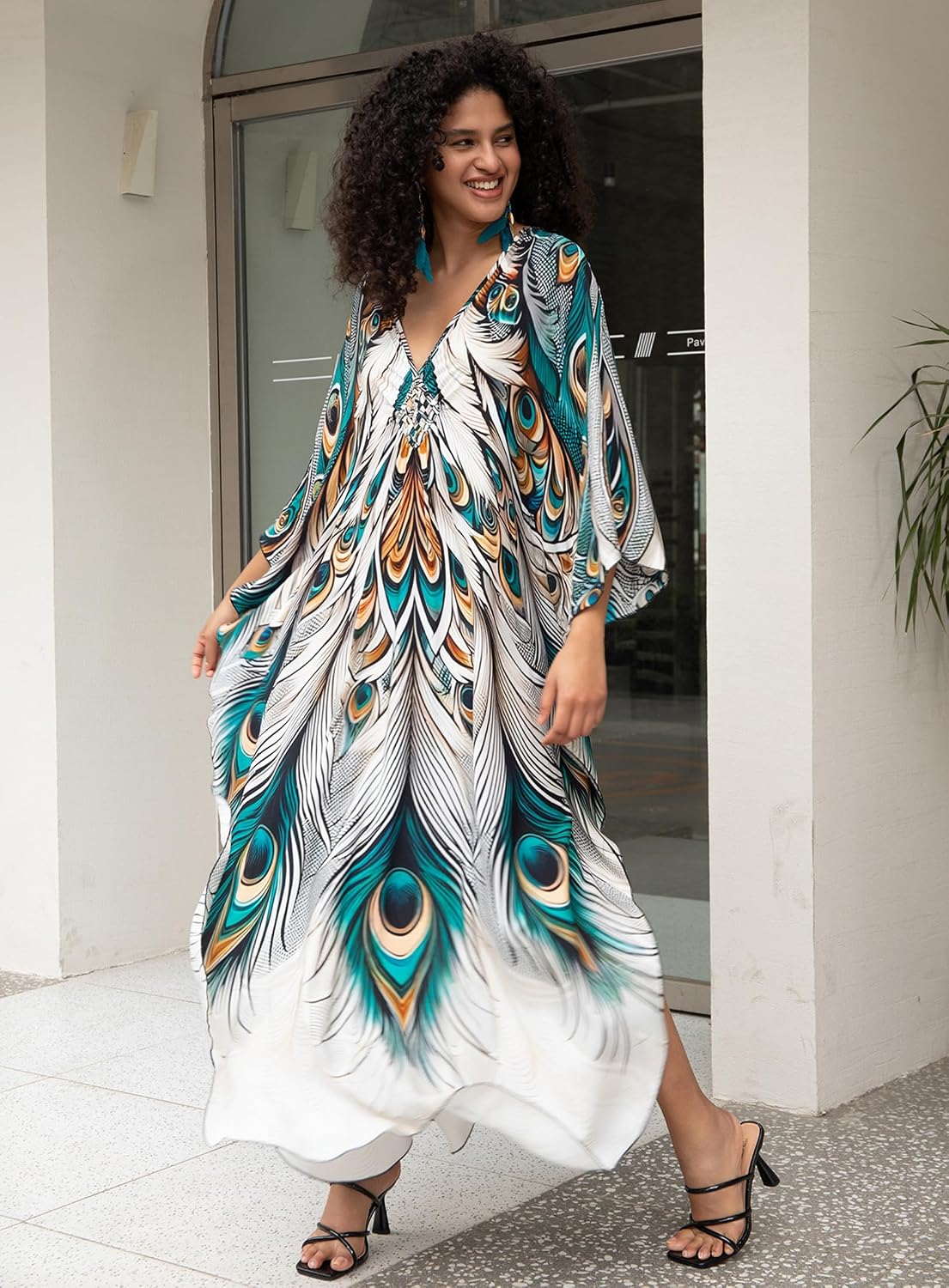 Thumbnail 5 de Yanziliu Kaftan Dress 57in Bust