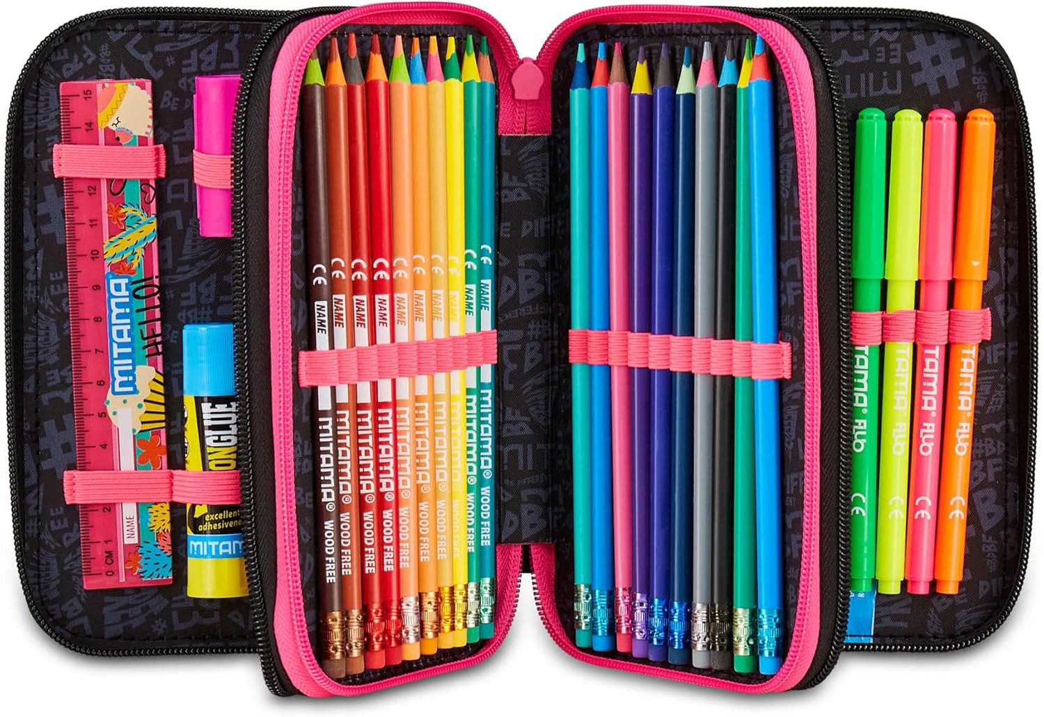 Thumbnail 1 de Mitama Trousse Scolaire 3 Compartiments – Super Tri Musique Pop, 50 pièces incluses