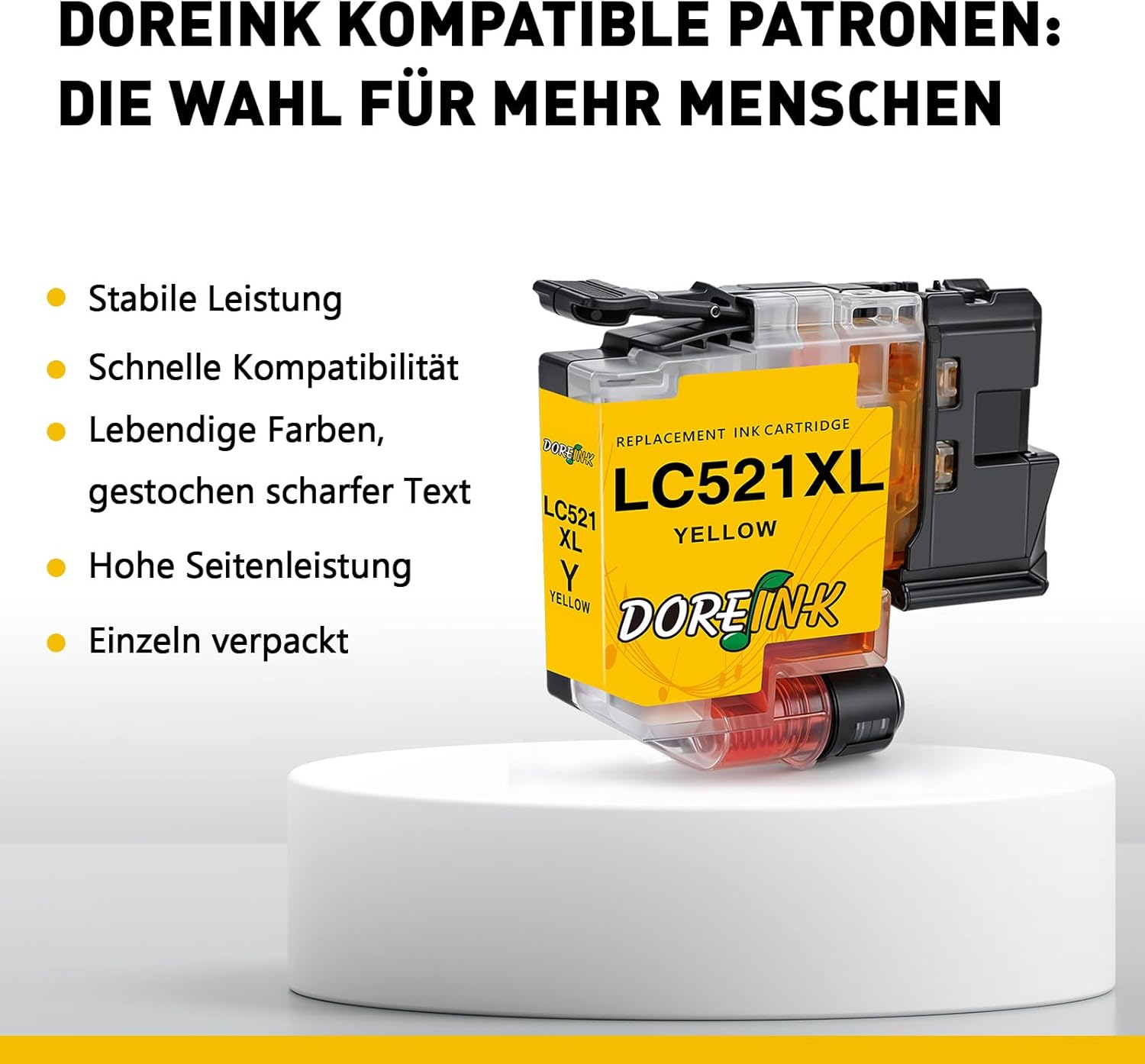Thumbnail 3 de DOREINK LC521 Patronen für Brother LC521 DCP-J1260W–4er Pack