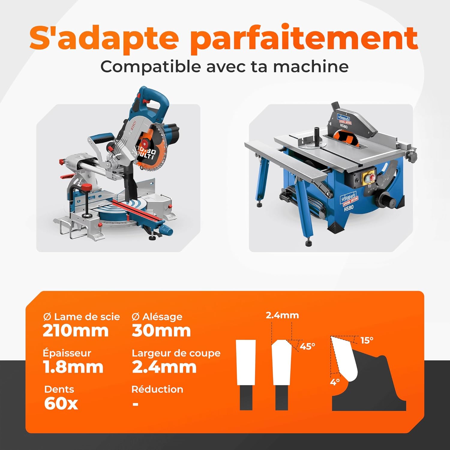 Thumbnail 5 de BAUBECK lame scie circulaire 210 mm