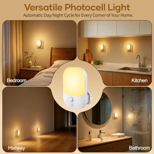Thumbnail 4 de Suright 2-Pack Dimmable LED Night Lights, 3000K Warm White, Dusk-to-Dawn Sensor