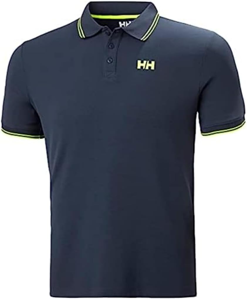 Detalle de Helly Hansen Uomo Polo Kos: stile marinaio e protezione solare UPF 50+