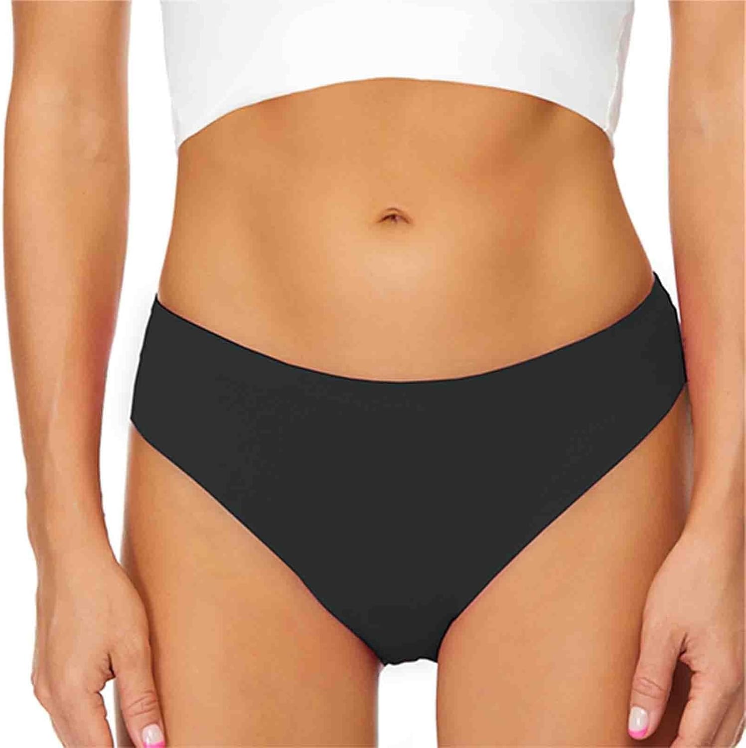 Detalle 2 de riou Maillot de bain menstruel femme et fille – bikini hypoallergénique et imperméable, bas absorbant en V-Shape