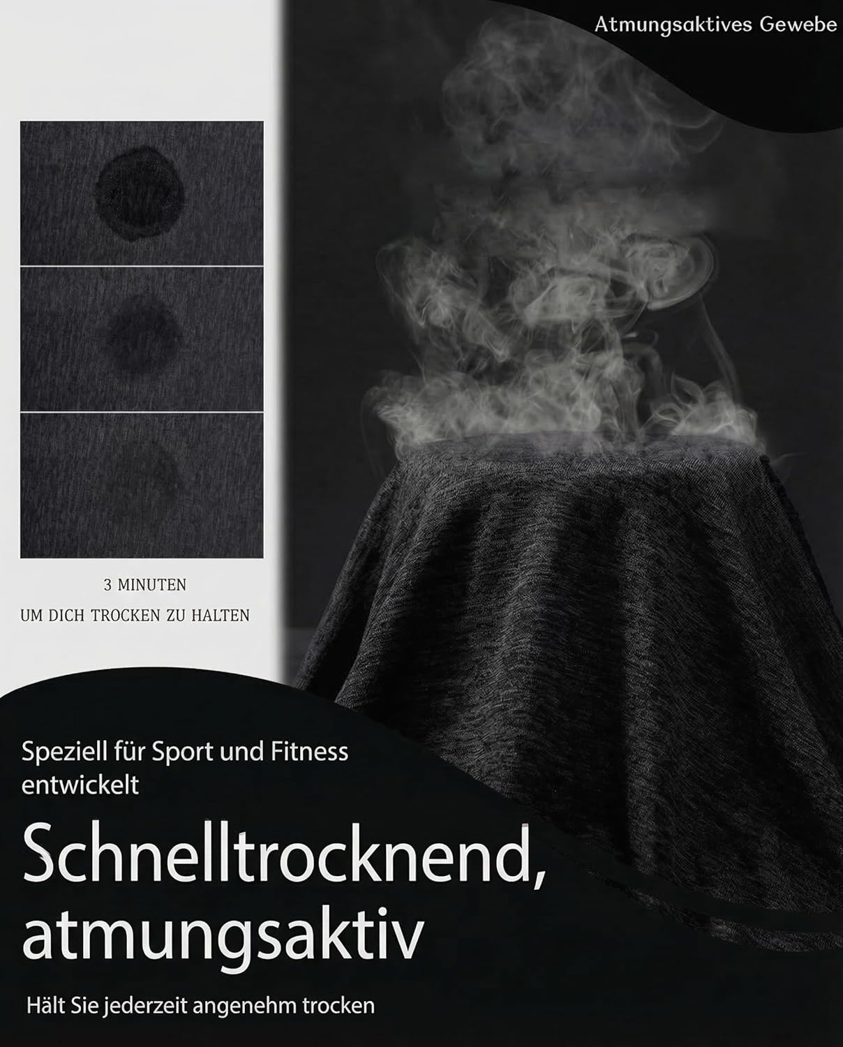 Thumbnail 3 de MAGCOMSEN Herren Sportshirt atmungsaktiv – leichtes Lauf- & Trainingsshirt mit Polyester