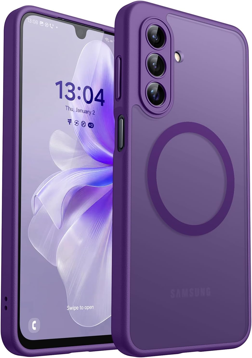 Thumbnail 2 de CANSHN Coque Magnétique pour Samsung Galaxy A17 — Protection complète de l'appareil photo (Airbags, transparent)