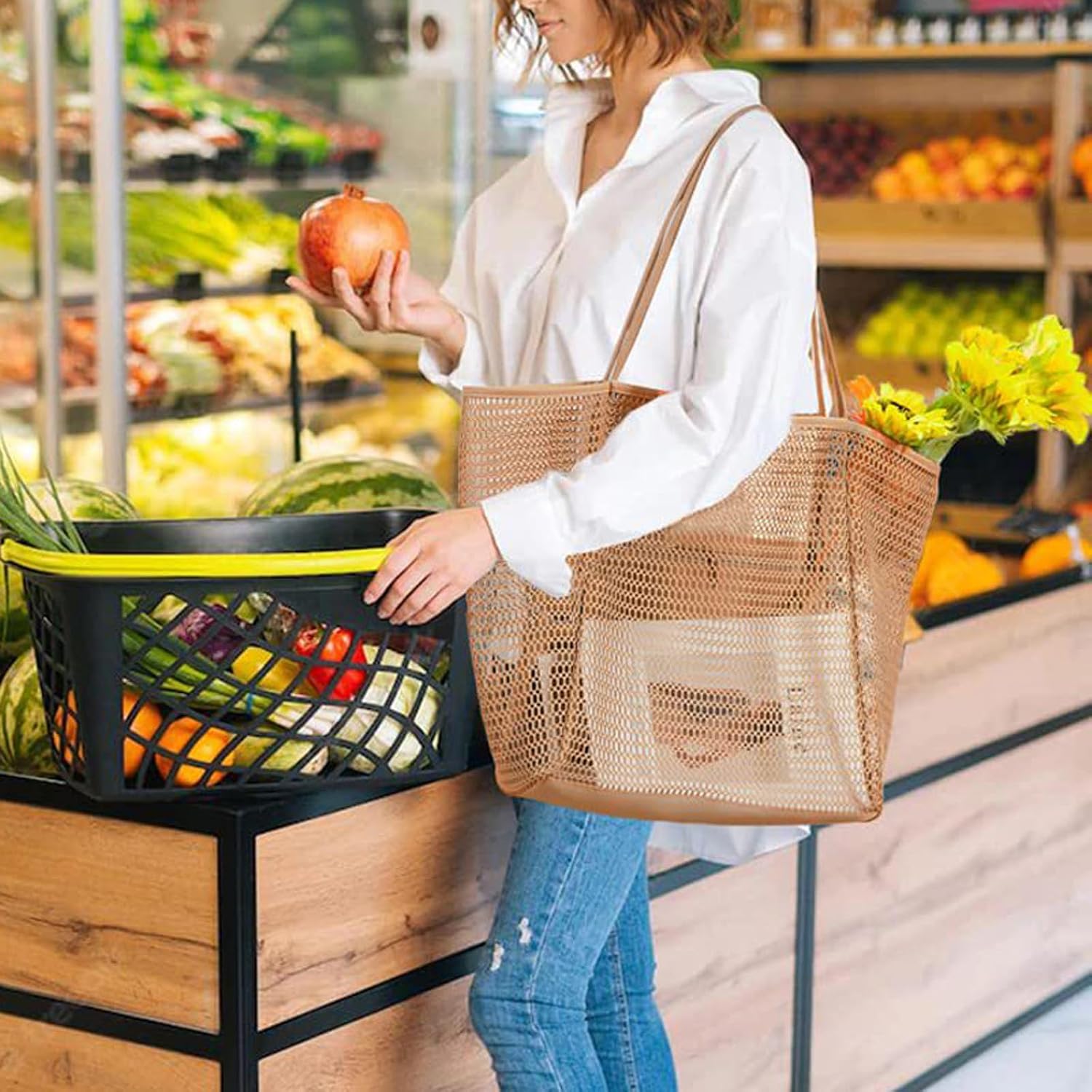 Thumbnail 2 de soporXw Strandtasche XXL Mesh Beach Bag