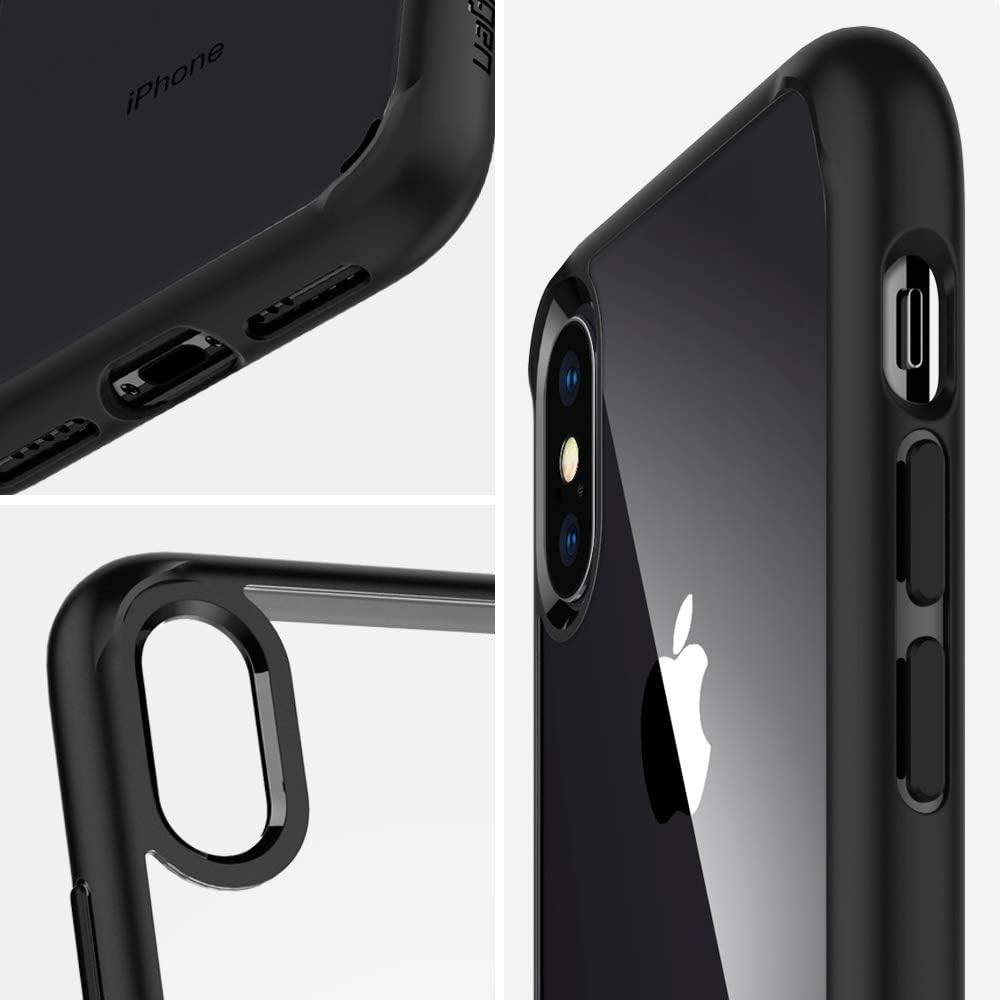 Detalle de Spigen Ultra Hybrid pour iPhone X / XS – coque hybride noire