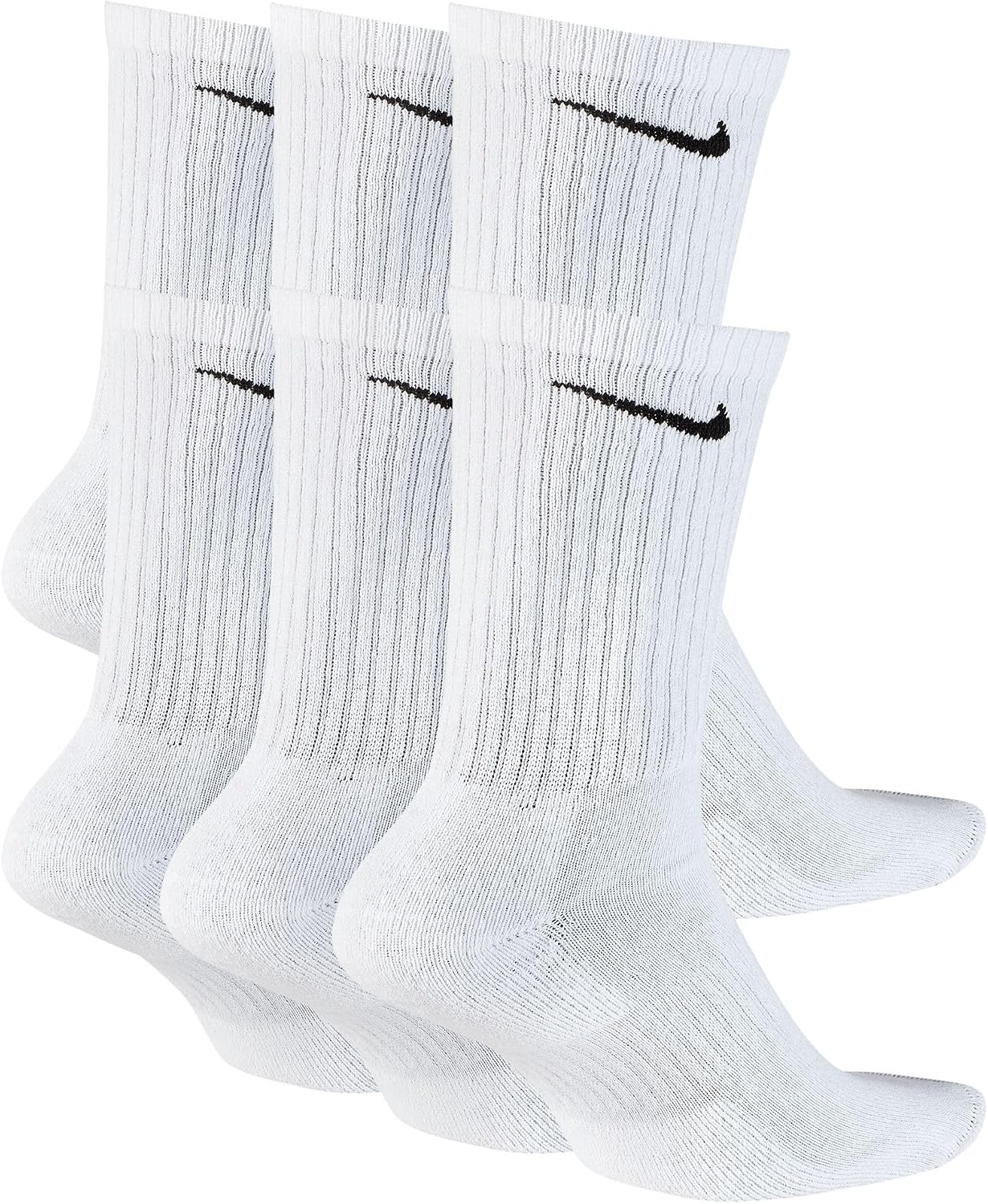 Thumbnail 2 de Nike Everyday Cushioned Training Crew Socks (6 Pairs) - White/Black, Medium