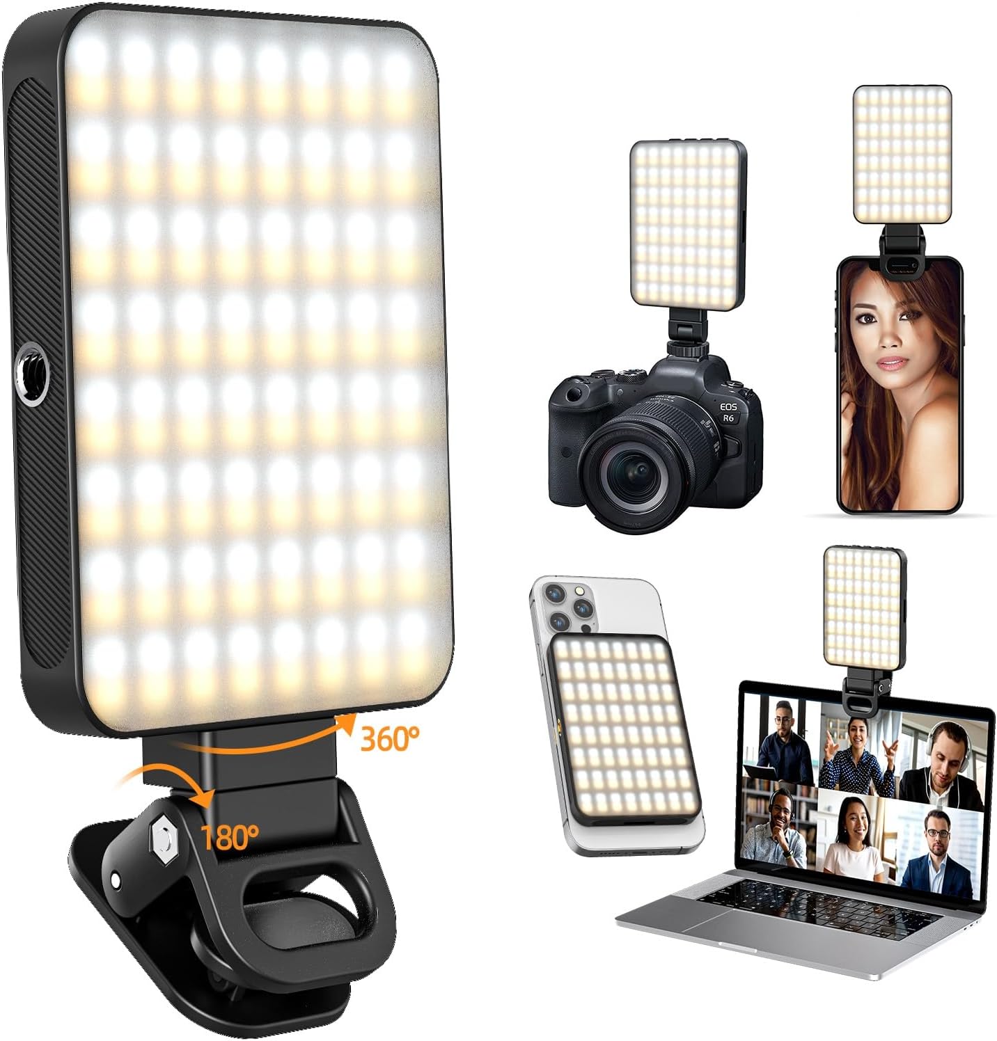 Thumbnail 6 de 128 LED Rechargeable Selfie Light for Phone and Laptop