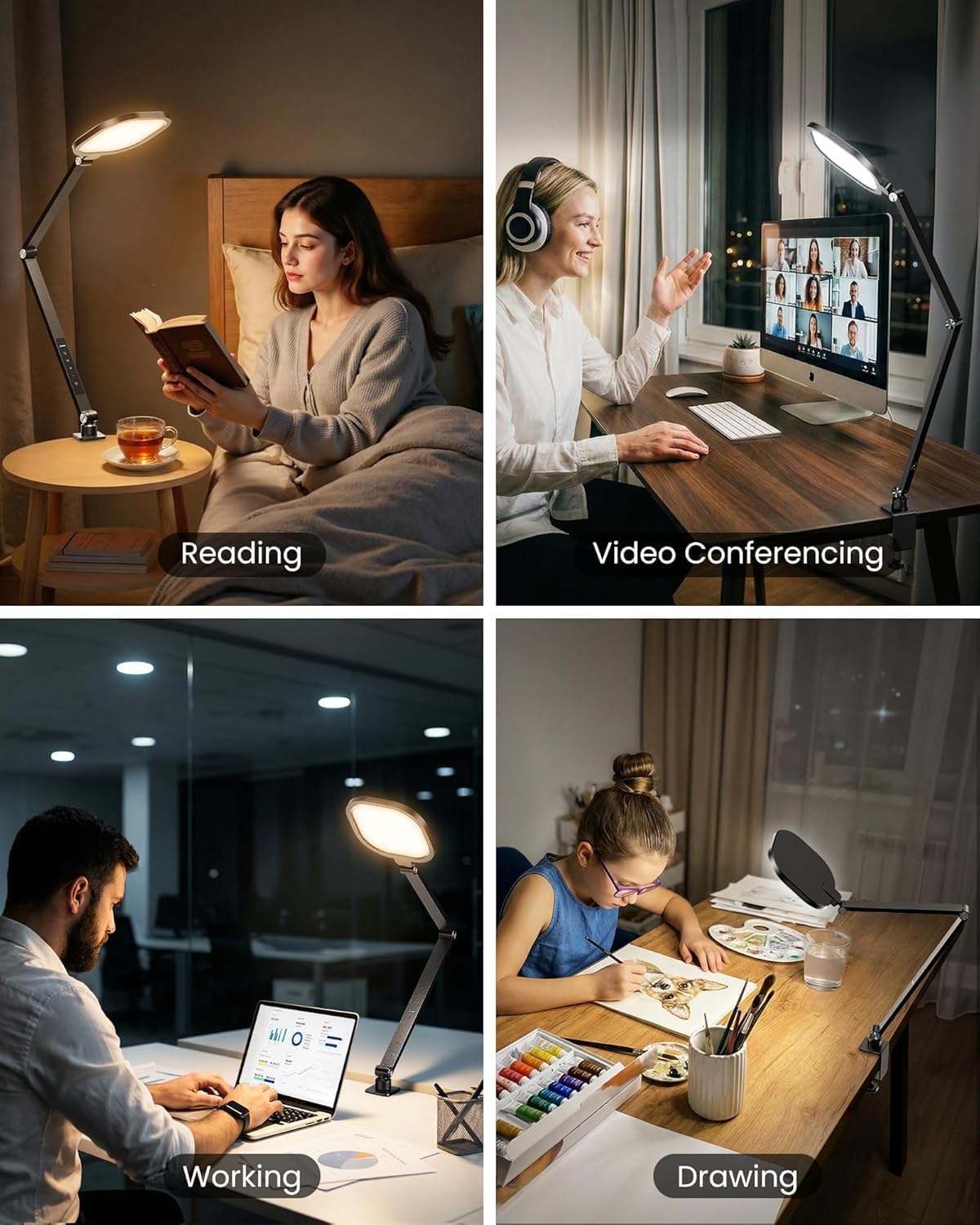 Detalle 2 de LitONES LED Desk Lamp with Clamp for Home Office