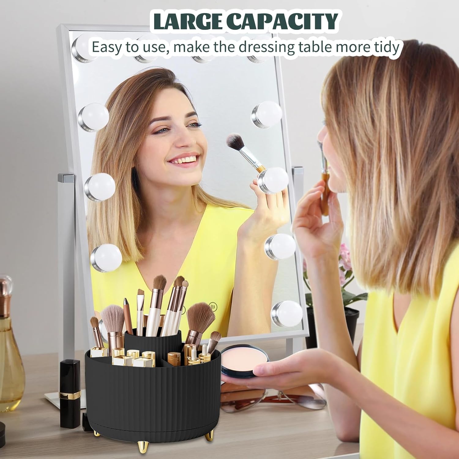 Thumbnail 6 de 360° Drehbarer Make-up Organizer Schwarz