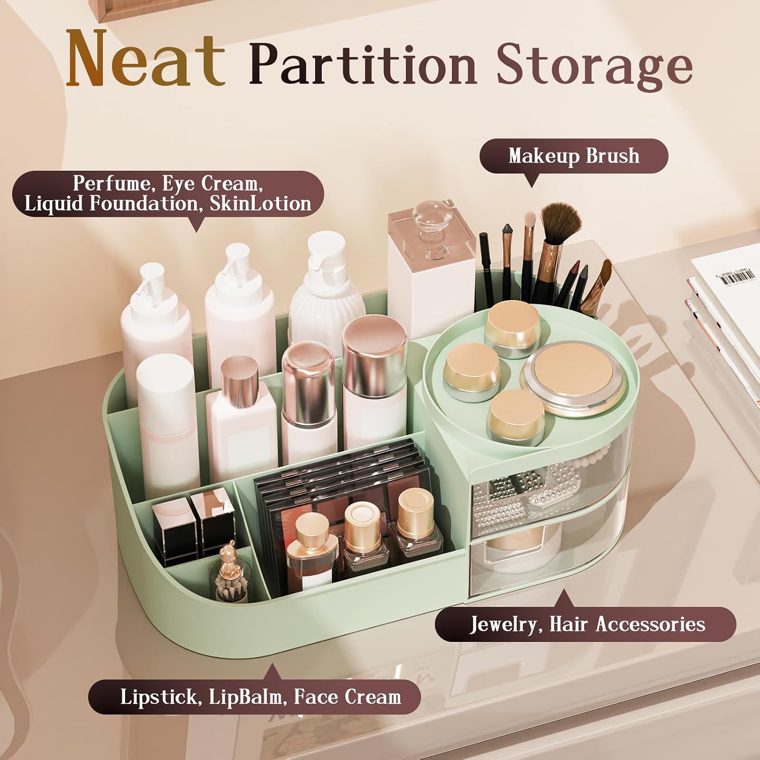 Thumbnail 2 de Makeup Organiser Large 28 x 16 x 10.5 cm