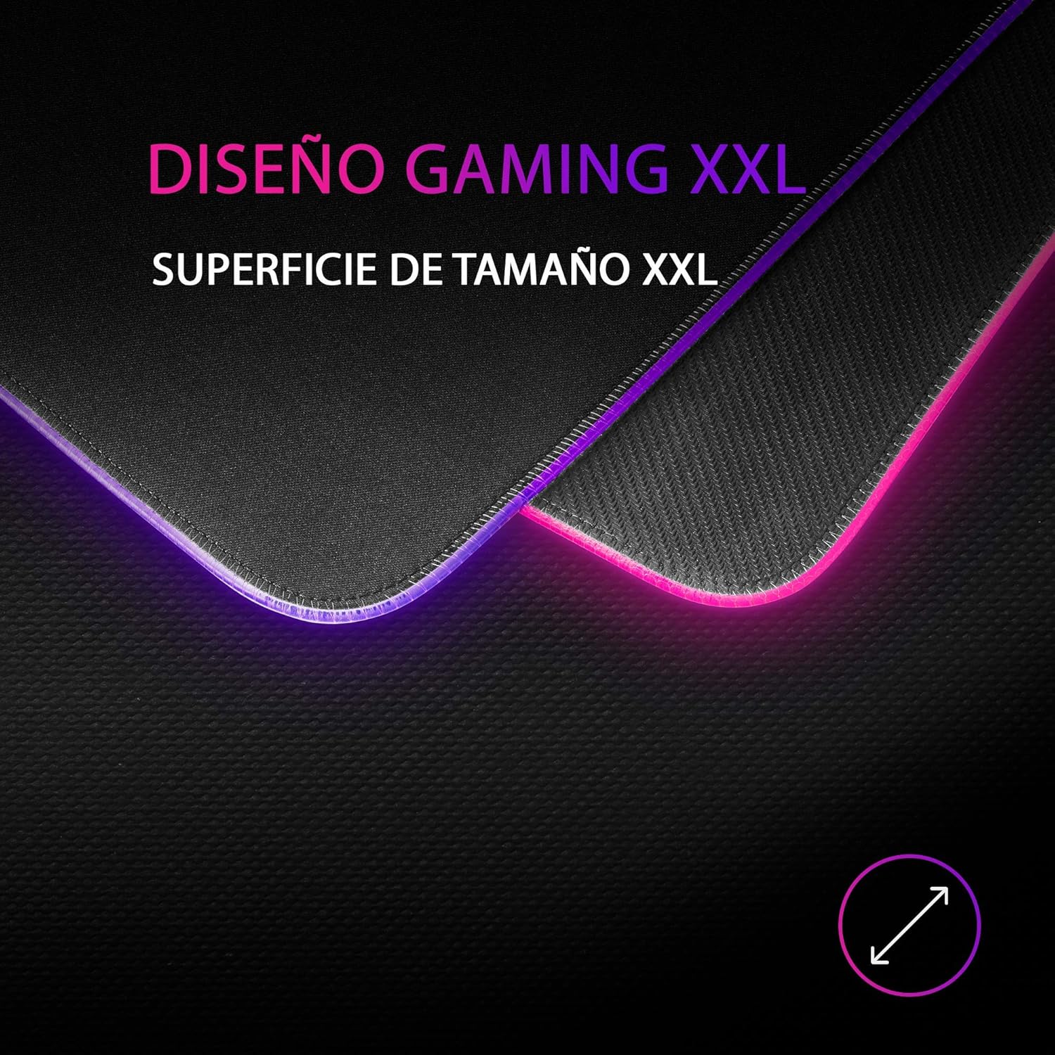 Thumbnail 3 de Mars Gaming MMPRGB2 — Tapis de souris gaming XXL RGB avec hub USB 2.0 2 ports