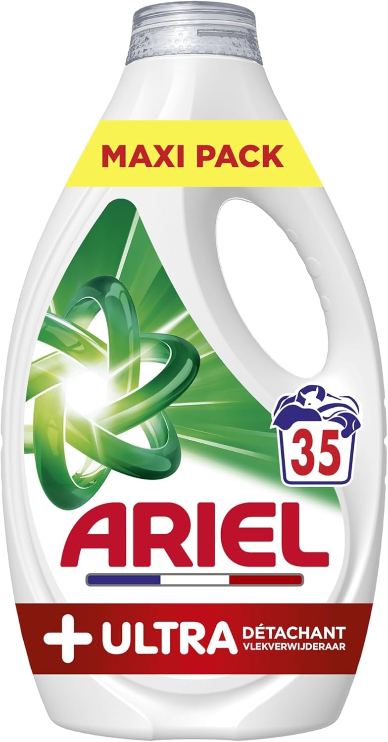 Detalle de ARIEL LIQUIDE ULTRA DETACHANT 35D – Lessive liquide avec pré-traitement des tâches, fabriquée en France
