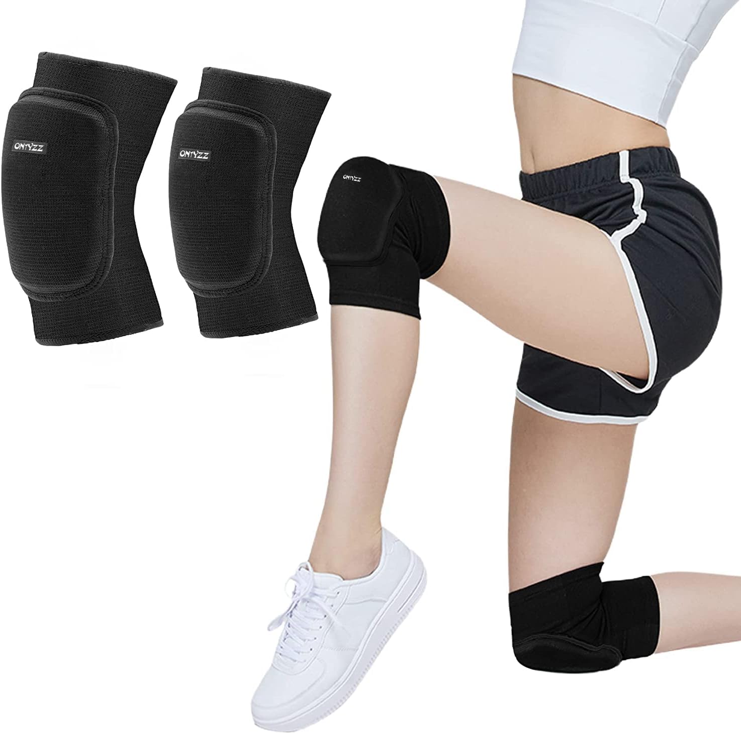 Detalle de ONTYZZ Kinder Knie Ärmel 1 Paar – Knieschützer für Tanz, Skate & Co. (Größen S/M)