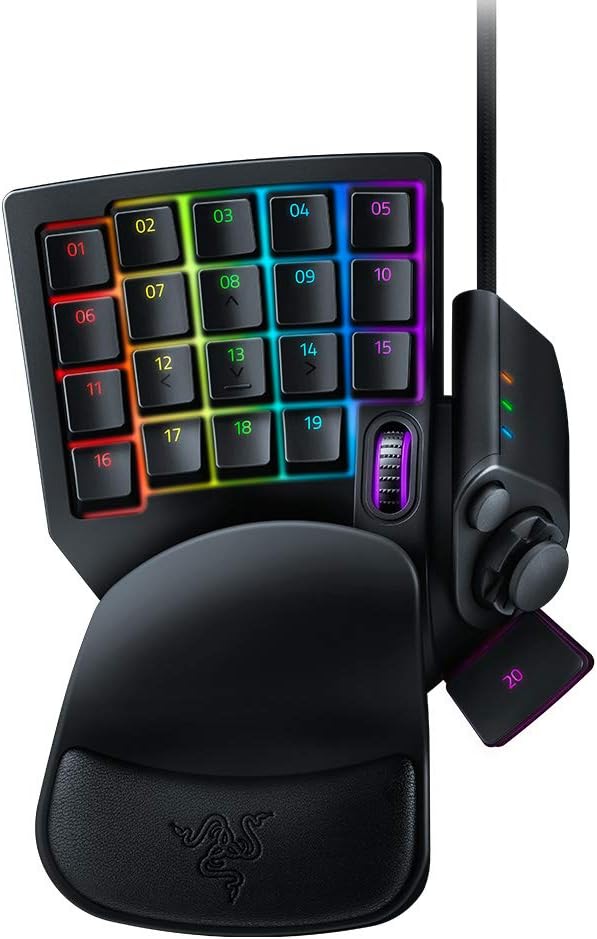 Detalle de Razer Tartarus V2 左手用キーパッド、32個の割り当てキーとメカ・メンブレン機構