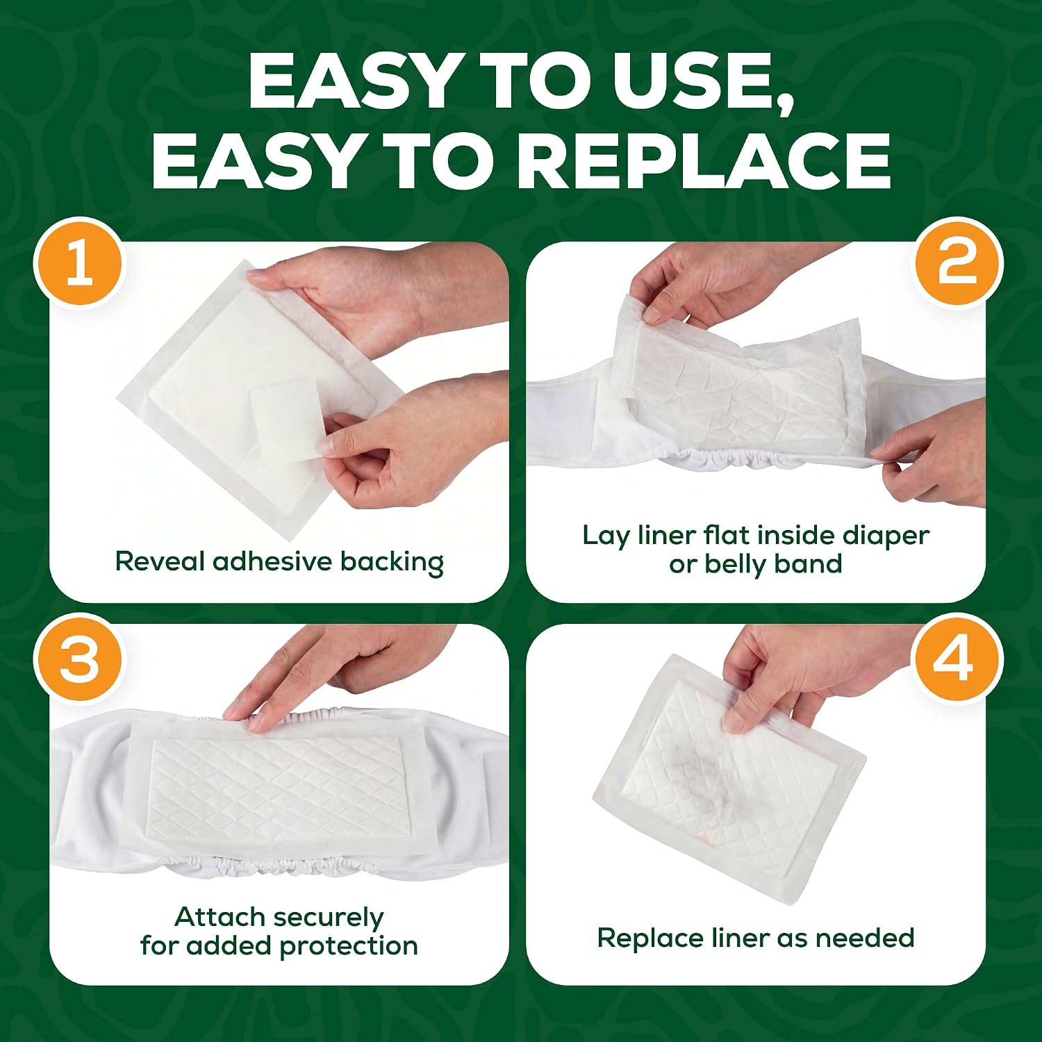 Detalle de Inspire Pet Dog Diaper Liners 100-Count