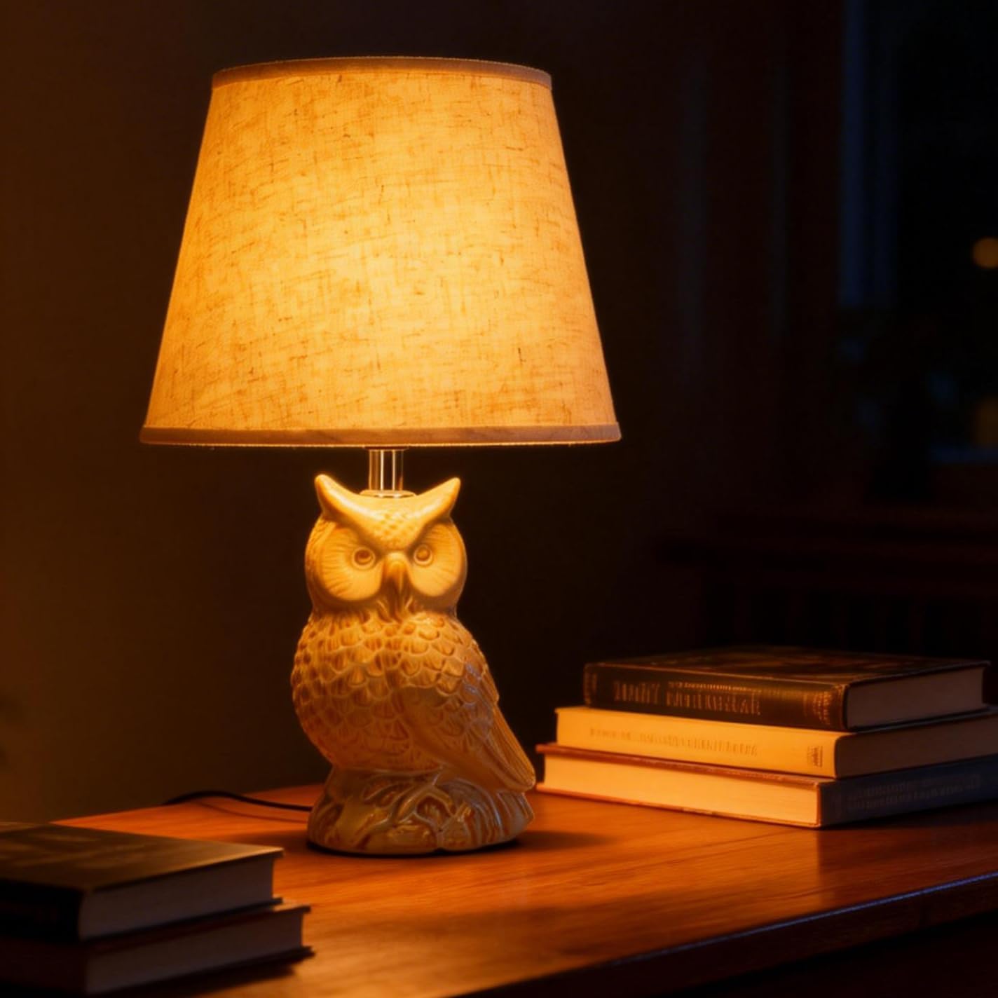 Thumbnail 1 de Aigostar Lampe de table en céramique avec abat-jour tissu (douille E14, max. 40 W) – 32,5 cm