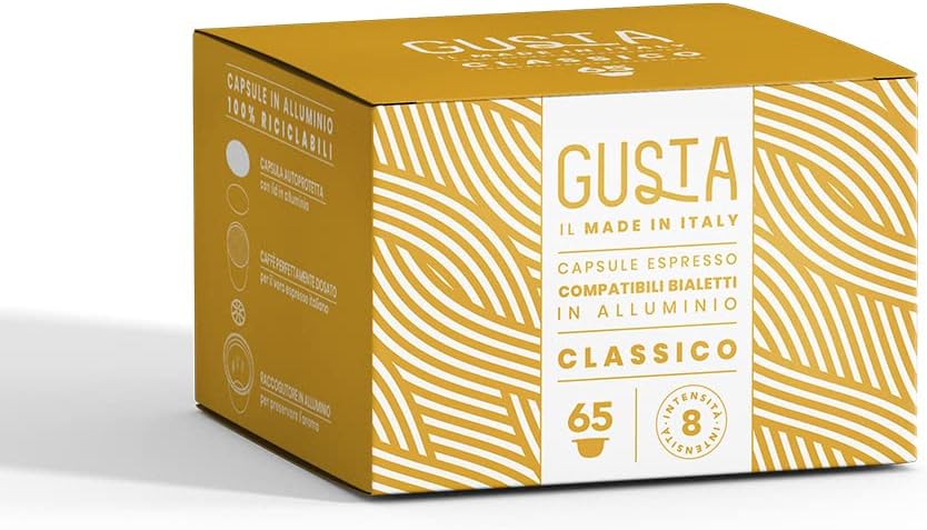 Thumbnail 2 de Gusta Capsule Compatibili con Sistema Bialetti – Gusto Classico, Alluminio, Intensità 8, Box da 65 Capsule