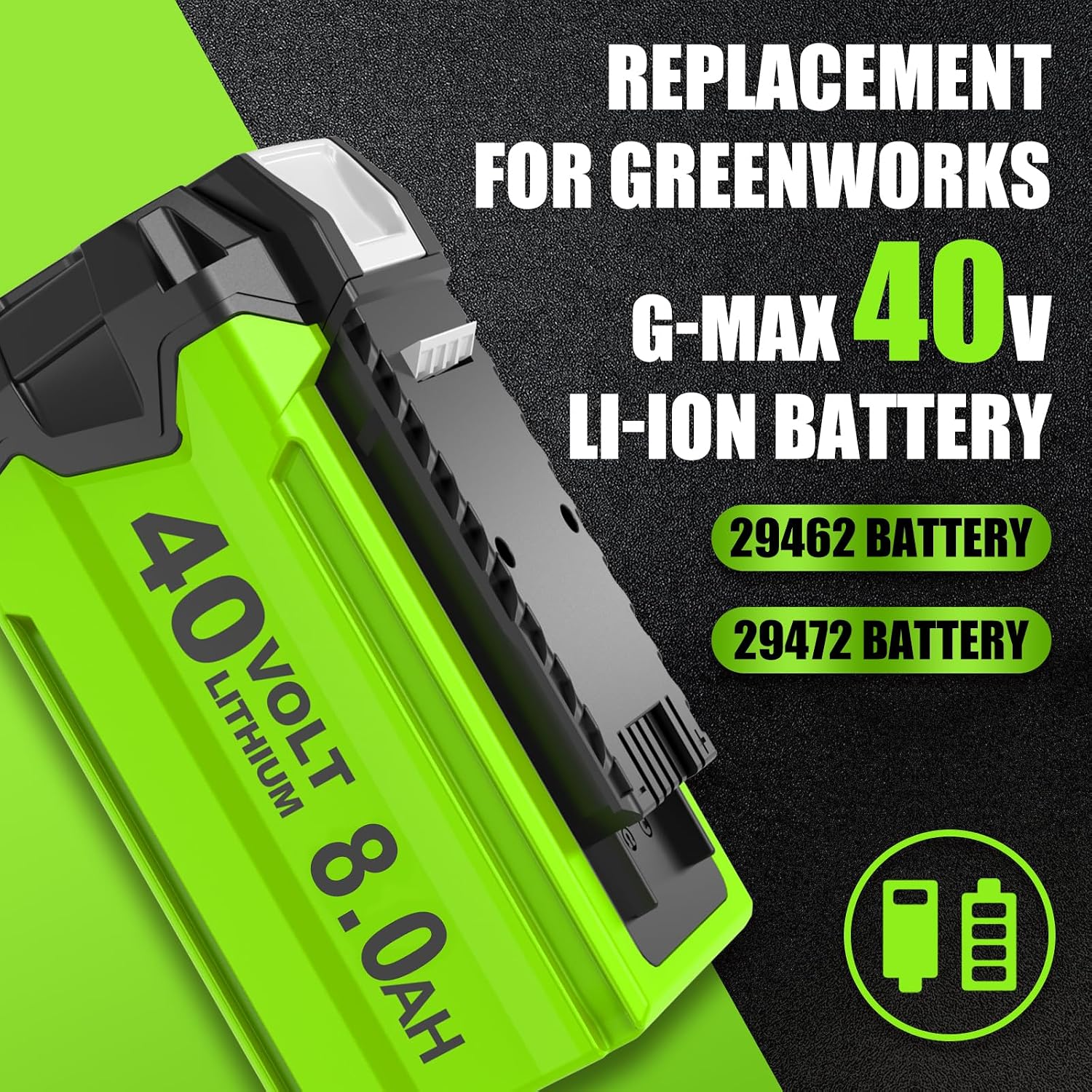 Detalle de Greenworks-Compatible Replacement Battery 8.0Ah