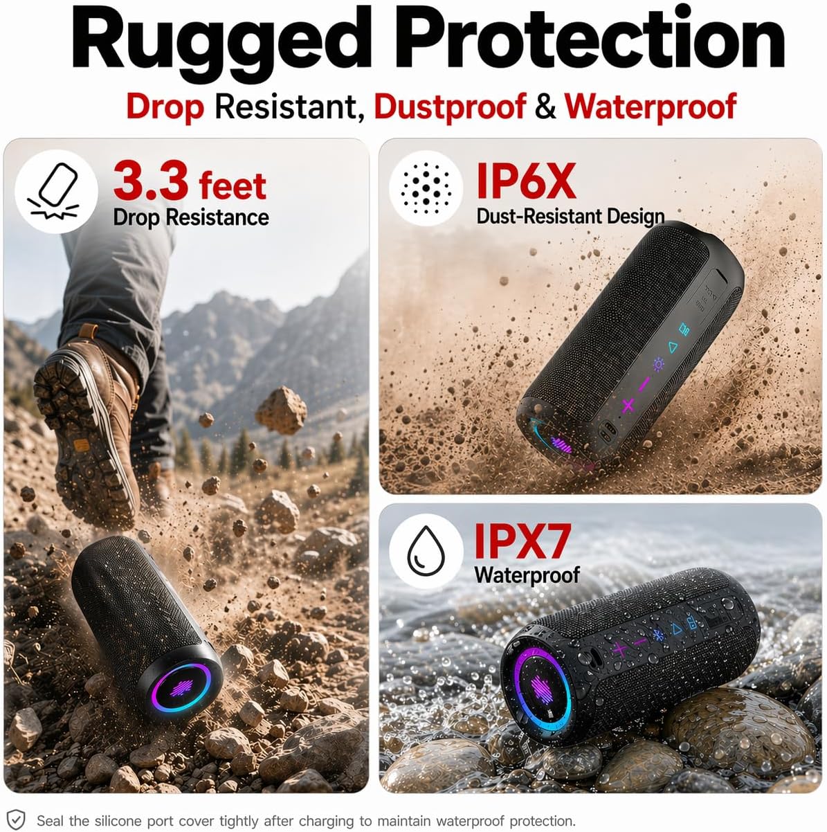 Thumbnail 3 de Cassa Bluetooth Portatile Potente 25W con Bluetooth 5.4, IPX7 e TWS (fino a 24 ore) + RGB