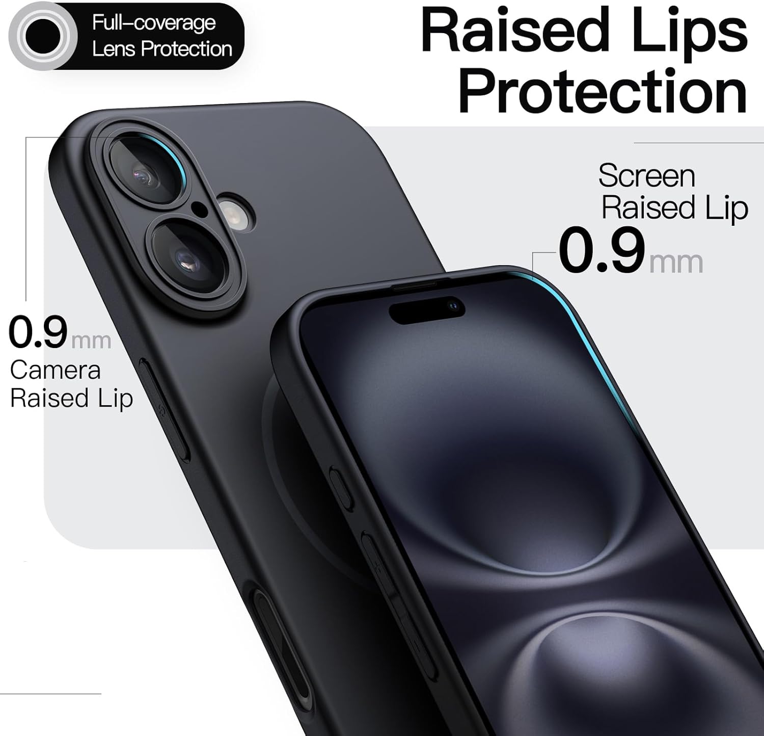 Thumbnail 5 de JETech Cover Magnetica Slim per iPhone 16 6,1" compatibile con MagSafe, protezione lenti fotocamera, finitura opaca (Nero)