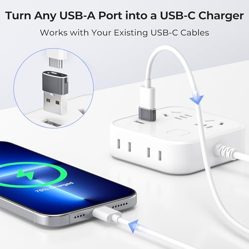 Detalle 2 de Basesailor USB to USB C Adapter: USB-A to USB-C Charing & Sync (Aluminum, 2.0, 5V/2A)