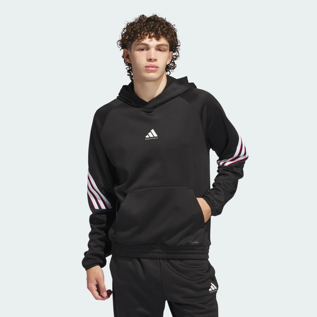 Detalle de Adidas Basketball Crazy Warm Fleece sudadera con capucha
