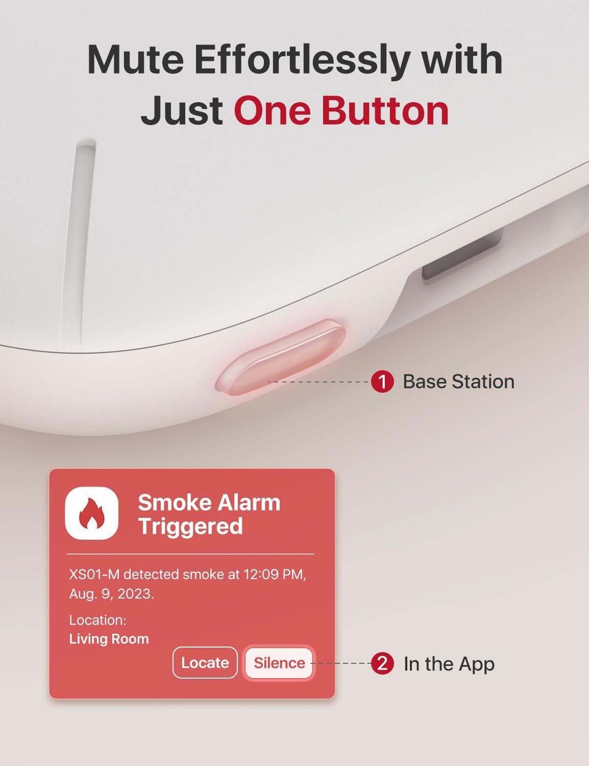 Thumbnail 6 de X-Sense Wi‑Fi Smoke Alarm XS01-M (EN 14604) — Works with SBS50 base station, X-Sense Home Security app