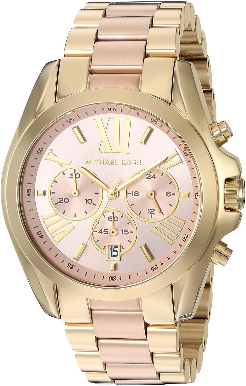 Detalle 2 de Michael Kors Bradshaw da donna: cronografo al quarzo 43 mm con cinturino in acciaio inox, stile e sportività