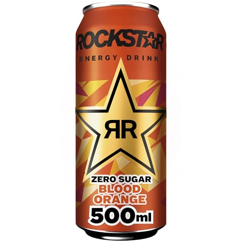 Detalle de Rockstar Energy Drink Blood Orange Zero Sugar – 12 x 0,5 l, koffeinhaltig